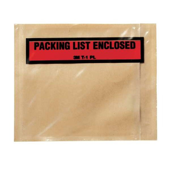 3m Packing List Envelope,Clear,PK1000 PLE-T1