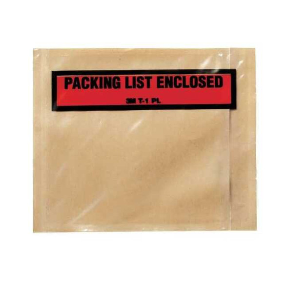 3m Packing List Envelopes, Clear, PK1000 PLE-T1