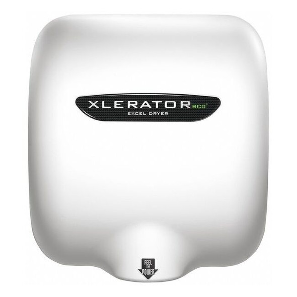 Automatic Hand Dryer, 10 sec Dry, 68 to 77, 208 to 277V AC, White, Smooth