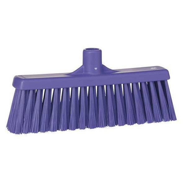 Vikan 12 in Sweep Face Broom Head, Stiff, Synthetic, Purple 31668