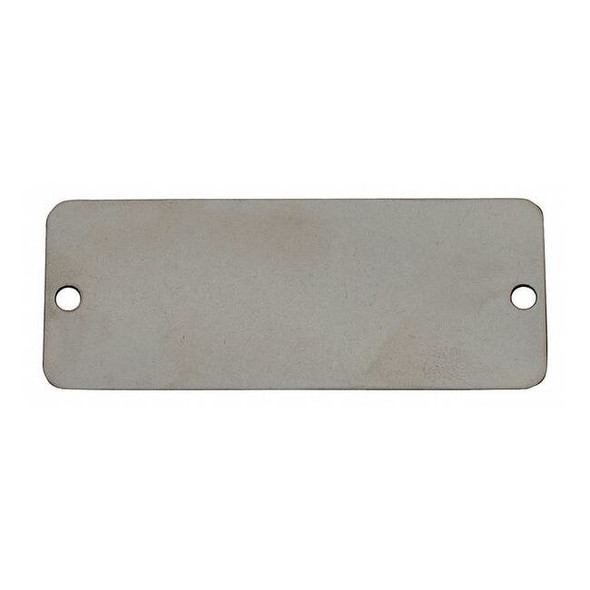 Blank Tag, Stainless Steel, 1 in H x 3 in W, Silver, Rectangle, 100 PK