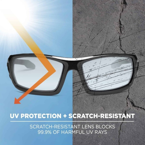 ODIN, Safety Glasses, Anti-Fog, Indoor-Outdoor Lens, Black Frame, Full-Frame  ODIN-AF