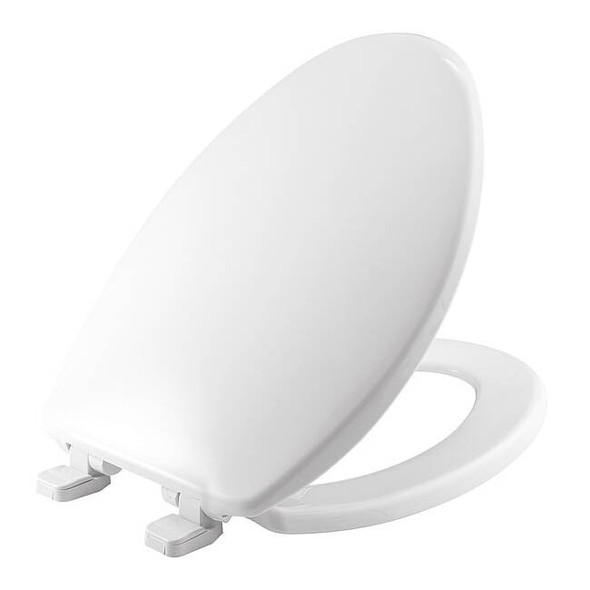 Bemis Toilet Seat With Cover, Slow Close Hinge, Elongated, White 7300SL 000