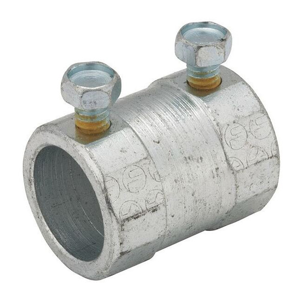 Raco IMC Coupling, 3/4 in, Set Screw, Steel, Zinc Plated, Gray 3023
