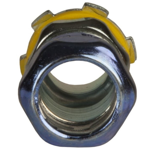 EMT Grounding Connector, 1-1-4 in, Compression, Steel, Zinc Plated, Blue; Gray  2905RT