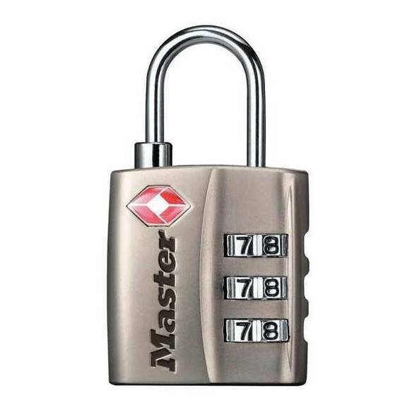 Master Lock Luggage/Briefcase Padlock,Steel,Side 4680DNKL