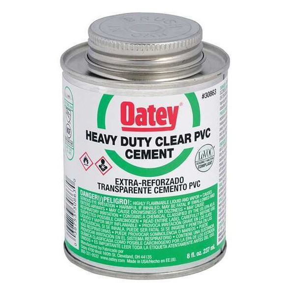 Oatey Cement,Low VOC,8 oz.,Clear 30863