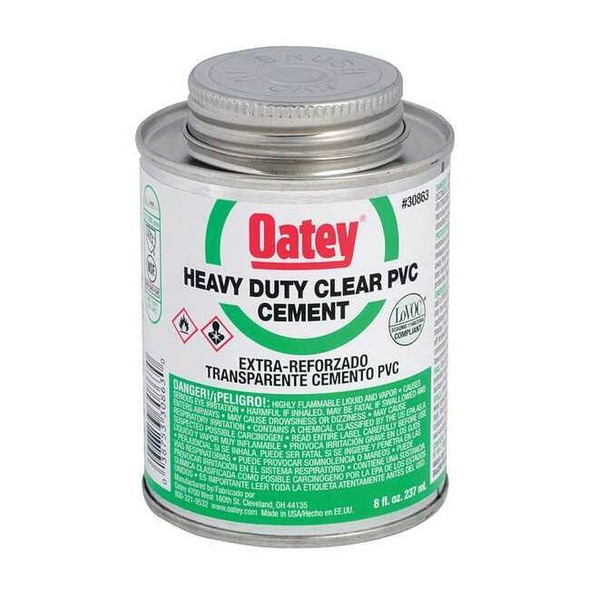 Oatey Cement,Low VOC,8 oz.,Clear 30863