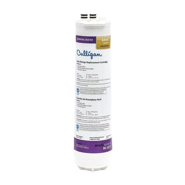 Culligan Quick Connect Filter, 0.5 gpm, 2-1/2" O.D., 10 in H RC-EZ-1