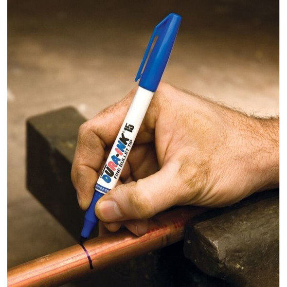 Markal Industrial Marker, Fine Tip, Blue Color Family, Ink 96025