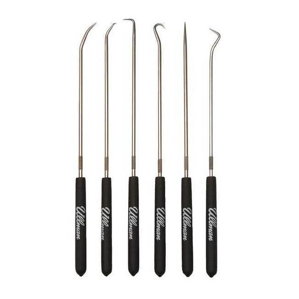 Ullman Devices Hook/Pick Set,Steel,Knurled,9 3/4"L,PK6 CHP6-L