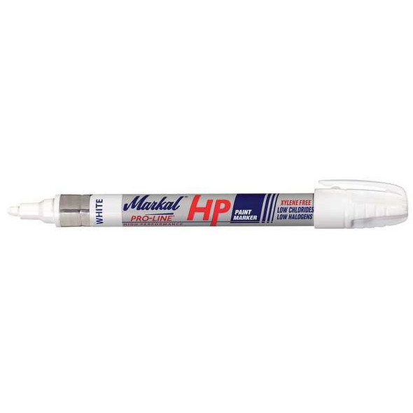 Markal Paint Marker, Permanent, White 96960