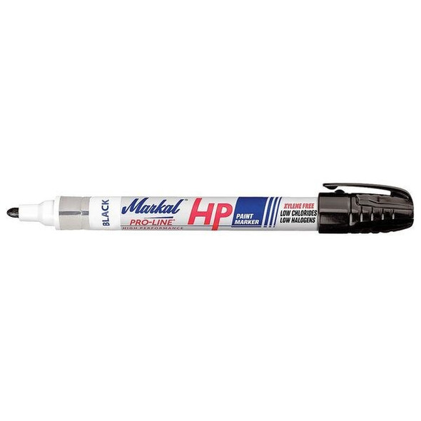 Markal Paint Marker, Medium Tip, Black Color Family, Paint 96963