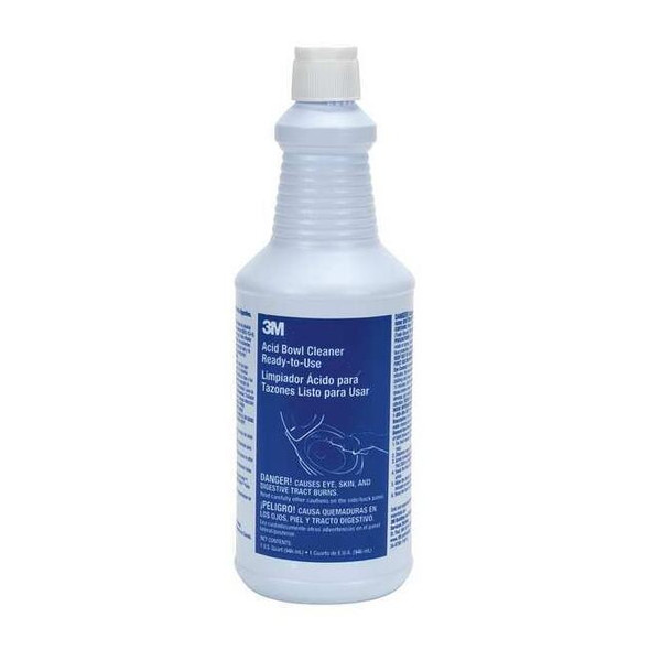 3m Bathroom Cleaner,1 qt,Bottle,Blue,PK12 34762