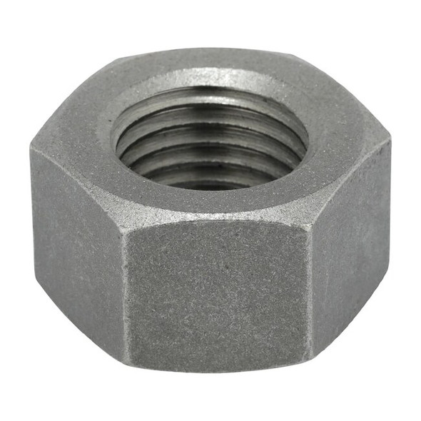 Hex Nut, 1-1/2"-6, Steel, Grade 5, Plain, 1-9/32 in Ht, 5 PK