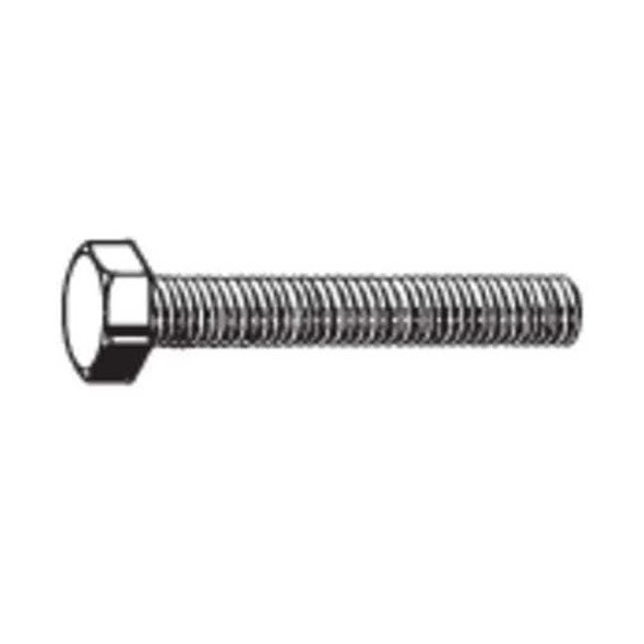 18-8, 3/8"-24 Hex Head Cap Screw, Plain Stainless Steel, 1-1/4 in L, 50 PK
