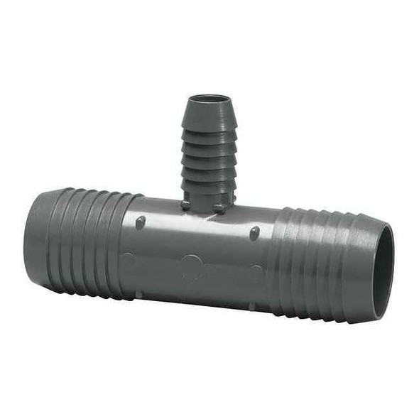PVC Reducing Tee, Insert, 1 1/2 in x 1 1/2 in x 3/4 in Pipe Size