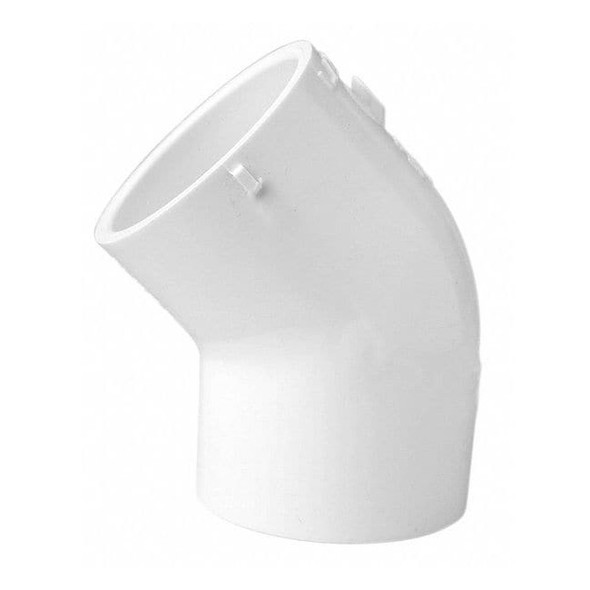 PVC Elbow, 45 Degrees, Socket x Socket, 3 in Pipe Size