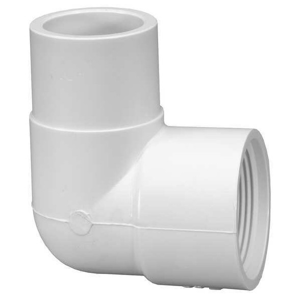 PVC Street Elbow, 90 Degrees, Spigot x FNPT, 1-1/2 in Pipe Size