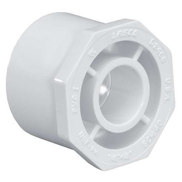PVC Reducing Bushing, Spigot x Socket, 8 in x 4 in Pipe Size