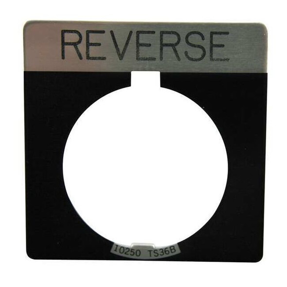 Eaton Cutler-Hammer Legend Plate, Square, Reverse, Black 10250TS30