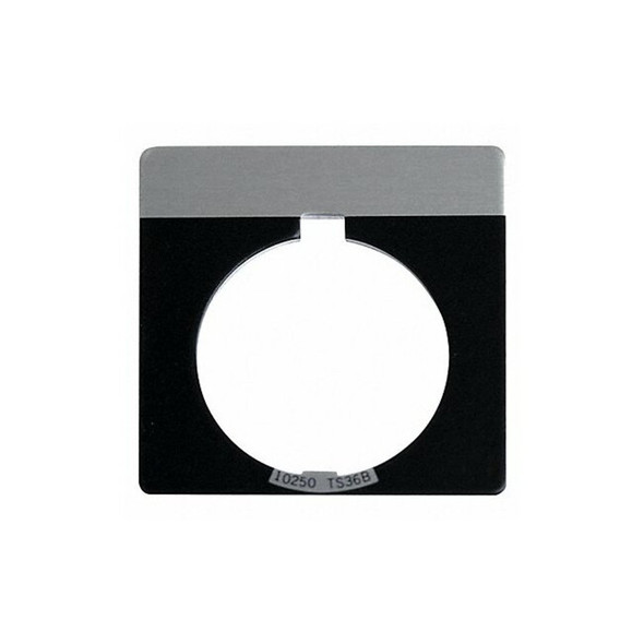 Eaton Cutler-Hammer Blank Legend Plate,Square,Black 10250TS36
