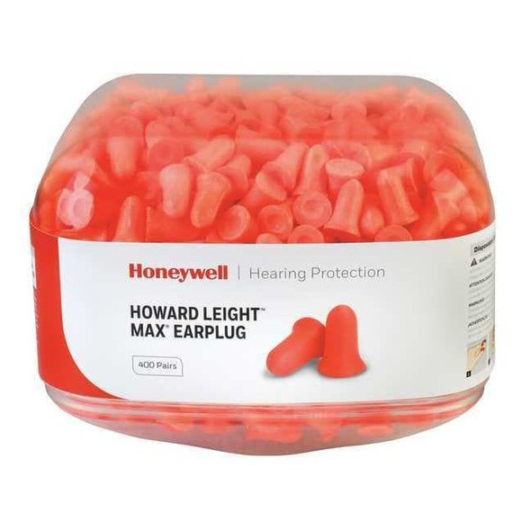 Max(R) Disposable Foam, Ear Plug Dispenser Refill, Bell Shape, 33 dB, Orange