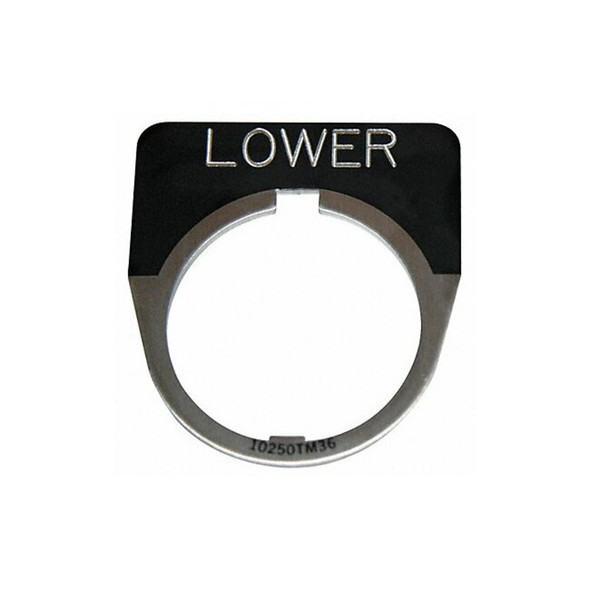 Eaton Legend Plate,Half Round,Lower,Black 10250TM23