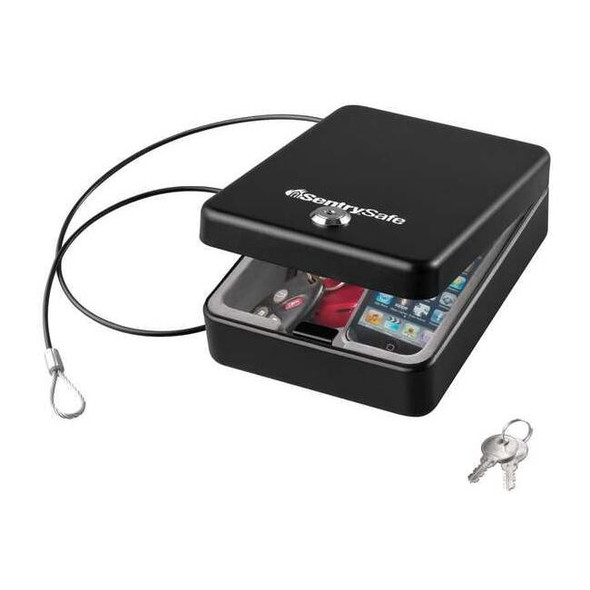 Sentry Safe Compact Safe, 0.05 cu ft, 2 lb, Privacy Key Lock No Rated P005K