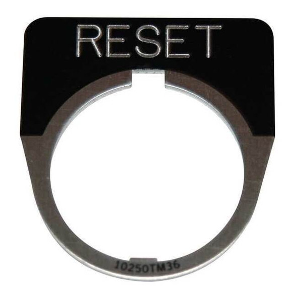 Eaton Cutler-Hammer Legend Plate,Half Round,Reset,Black 10250TM29