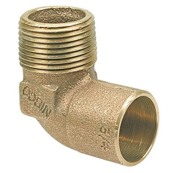 Nibco Reducing Elbow,90 Deg,1/2 x 3/4 In 707-4R-LF 1/2X3/4