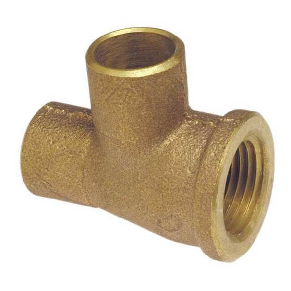 Nibco Tee,Bronze,Cup3/4",FNPT1/2",Cup3/4" 714RR-LF 3/4/X1/2X3/4