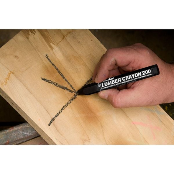 Markal Lumber Crayon, Black, 1/2" Size, PK12 80353