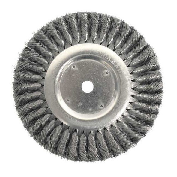 Weiler Twist Wire Wheel Wire Brush, Arbor, 8" 90783