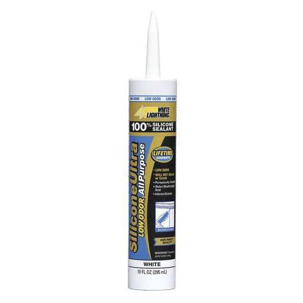Silicone Sealant, 10 oz, Cartridge, Clear, Silicone Base, Silicone Ultra