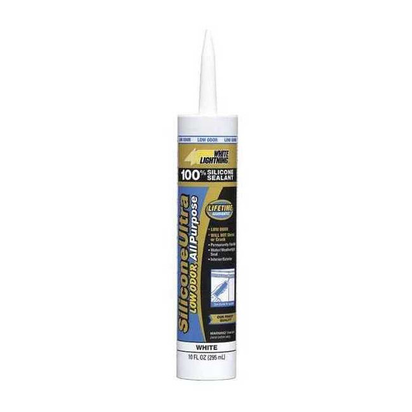 Silicone Sealant, 10 oz, Cartridge, Clear, Silicone Base, Silicone Ultra