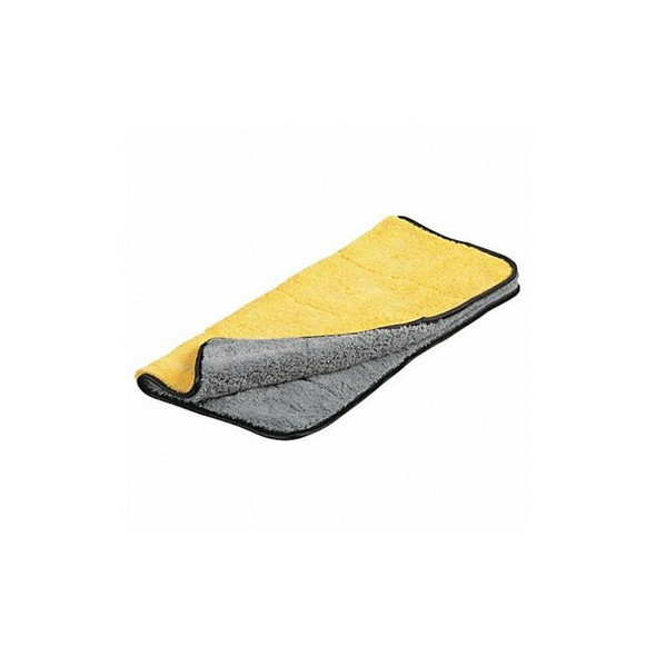 Carrand Microfiber Cloth Wipe 16" x 18", Yellow, Gray 45606AS