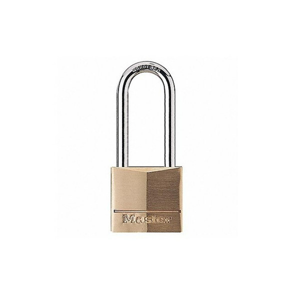 Master Lock Keyed Padlock, 13/16 in,Rectangle,Gold 140DLH