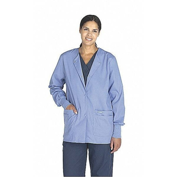 Scrub Shirt, Cotton-Polyester, Short Sleeve, 4 Pockets, V-Neck, Wine, Size M  8219RWPMED