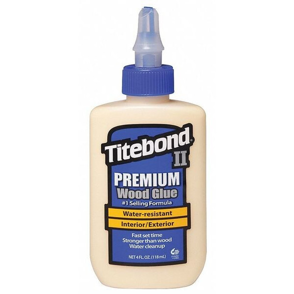 Titebond Wood Glue, 4 fl oz, Bottle, II Premium 5002