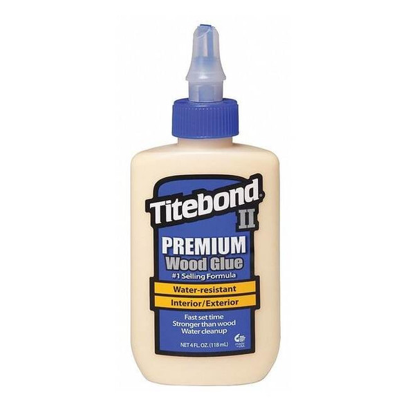 Titebond Wood Glue, 4 fl oz, Bottle, II Premium 5002