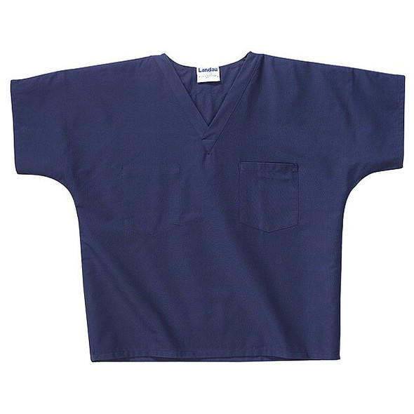 Landau Scrub Shirt,L,Navy,Unisex 7502BNPLRG Landau Scrub Shirt,L,Navy,Unisex 7502BNPLRG