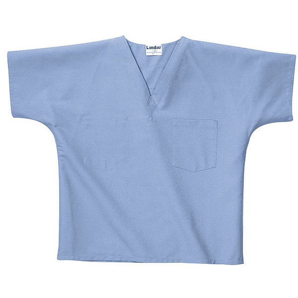 Landau Scrub Shirt,L,Navy,Unisex 7502BNPLRG
