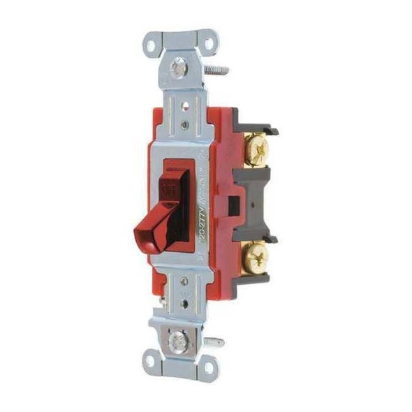 Bryant Wall Switch, 2 hp, Toggle, 20 A, Red 4901BRED