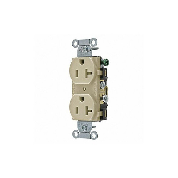 Bryant Receptacle,Ivory,20A,125VAC,Side Winning CRS20I Bryant Receptacle,Ivory,20A,125VAC,Side Winning CRS20I
