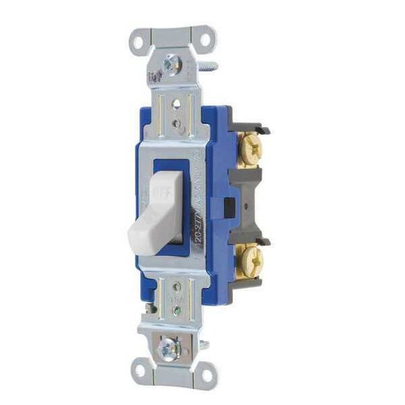 Bryant Wall Switch,15A,White,1-Pole Type,Toggle 4801BW