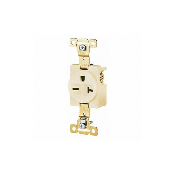 Bryant Receptacle,Ivory,20A,Nylon,Single Outlet 5461I Bryant Receptacle,Ivory,20A,Nylon,Single Outlet 5461I