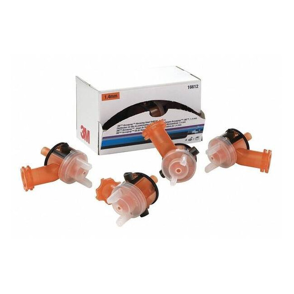 3m Accuspray Head Refill,Atomizing,1.4mm,Orange,PK4 16612