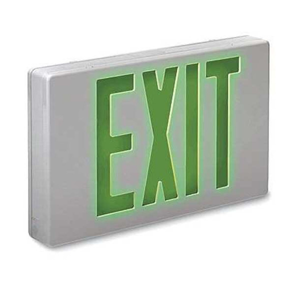 Exit Sign, White, 2 Face(s), LED, Universal Mount, Nickel Cadmium