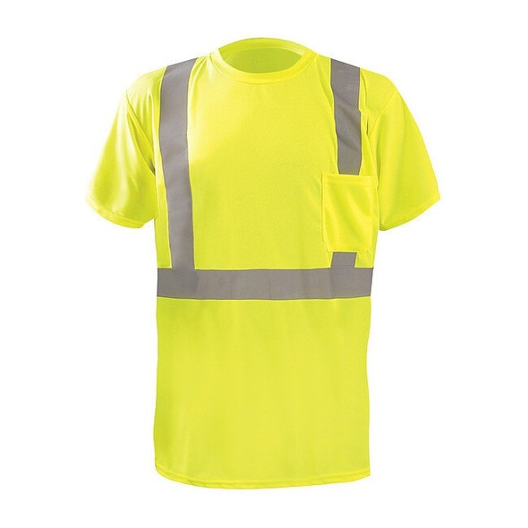 Unisex Short Sleeve T-Shirt, Polyester, Pullover, Yellow, 2XL